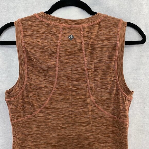 PRANA Women Vertex Dress Size M Heathered Orange Bodycon Sleeveless Casual 1-22 - Picture 4 of 10